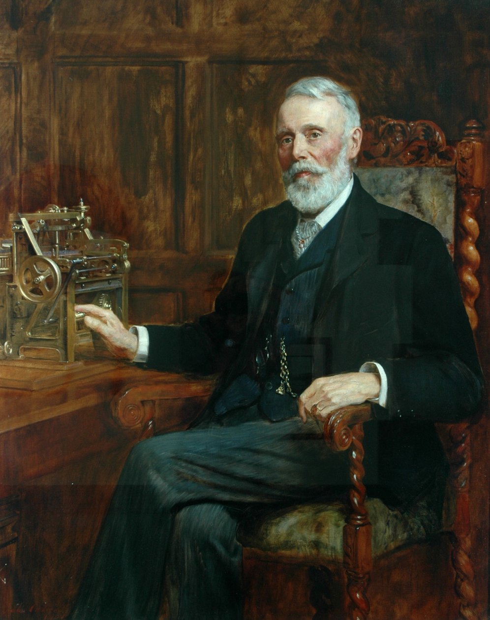 尊敬的Samuel Cunliffe Lister（斯温顿男爵马萨姆），1901年 作者 约翰·科利尔