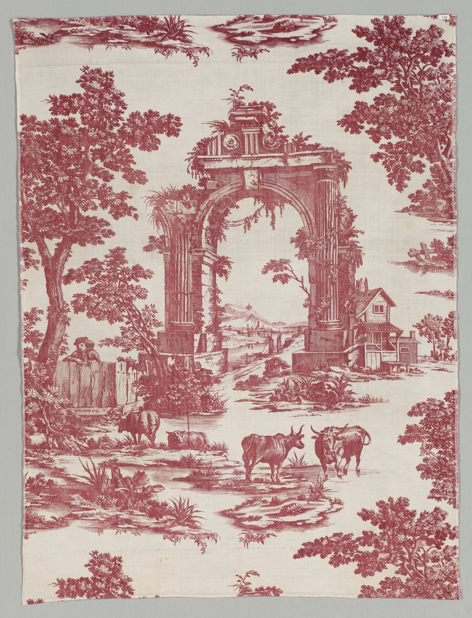 铜版印刷棉，1765年。 作者 约翰·柯林斯