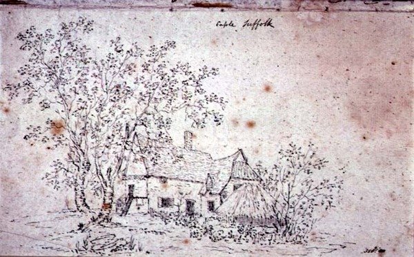 Caple，萨福克小屋（绘画） 作者 约翰·康斯特勃