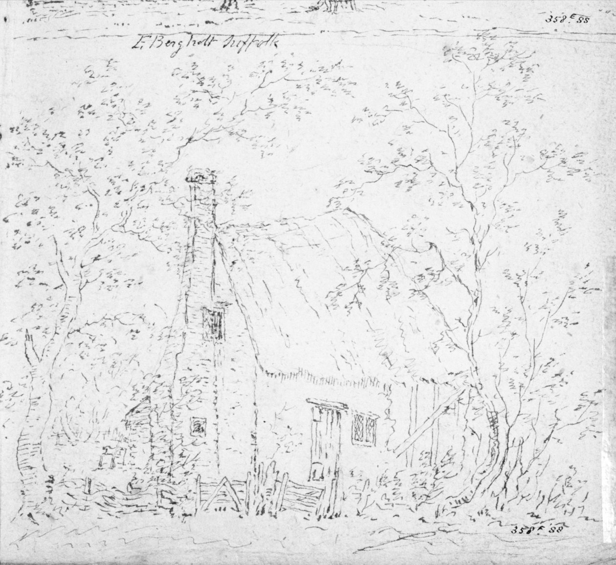 East Bergholt小屋（绘画） 作者 约翰·康斯特勃