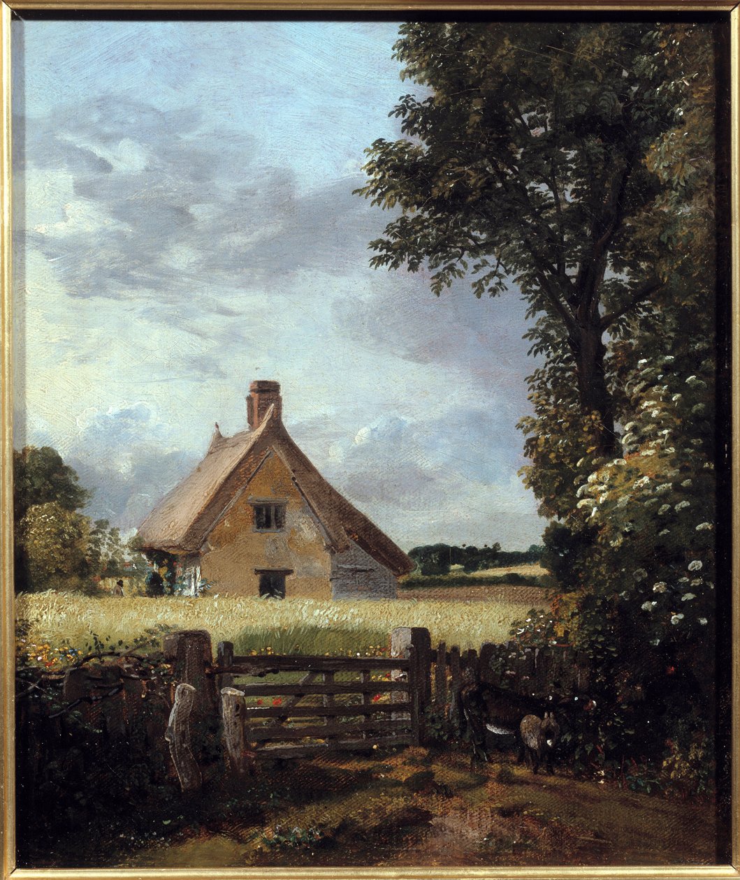 Cottage in a wheat field. Painting by John Constable (1776-1837) 作者 约翰·康斯特勃