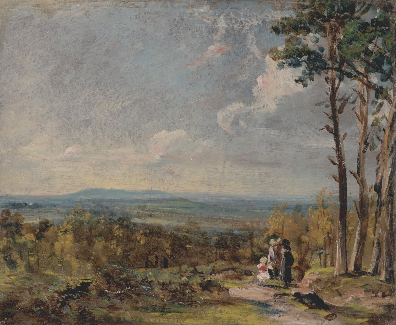 Hampstead Heath向Harrow方向看，1821年。 作者 约翰·康斯特勃