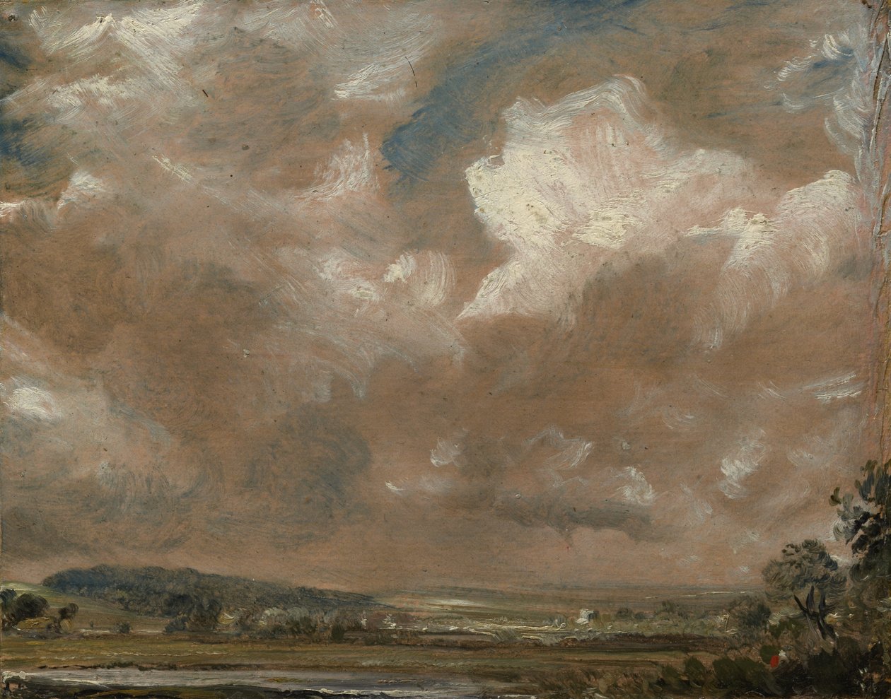 索尔兹伯里Harnham Ridge，c.1829 作者 约翰·康斯特勃