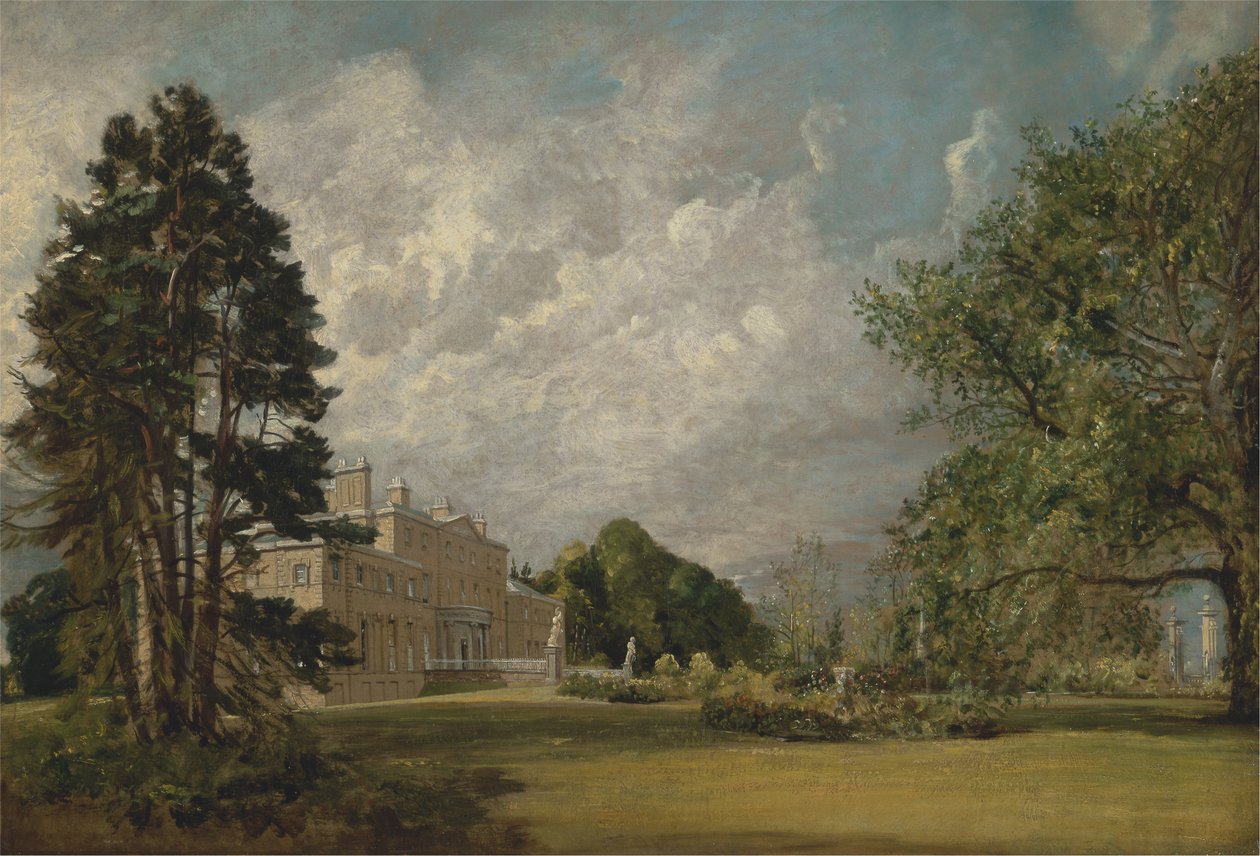 沃里克郡的马尔文·霍尔（Malvern Hall），约1820-21年（布面油画） 作者 约翰·康斯特勃