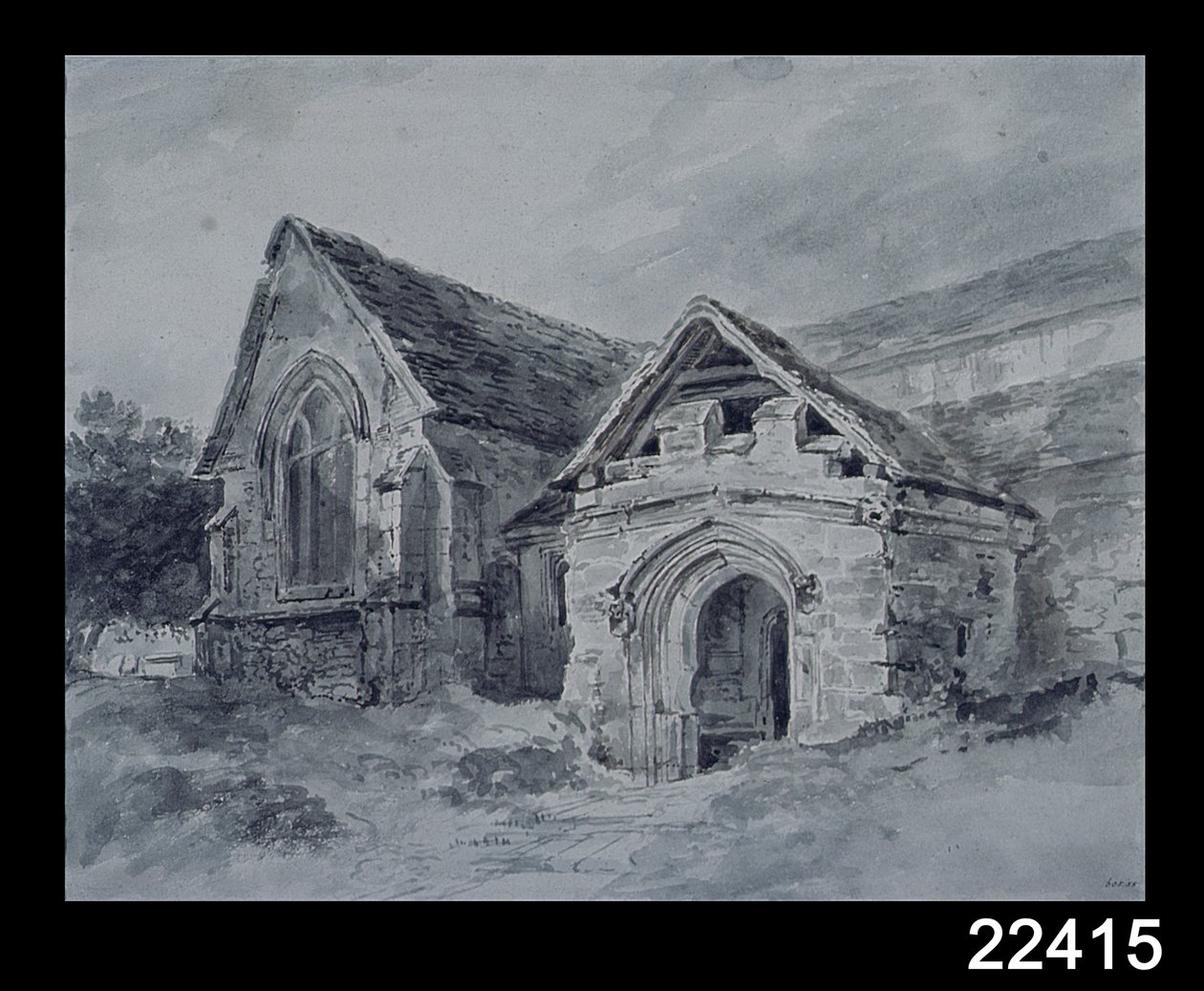 教堂的门廊和Transept，c.1850-11 作者 约翰·康斯特勃