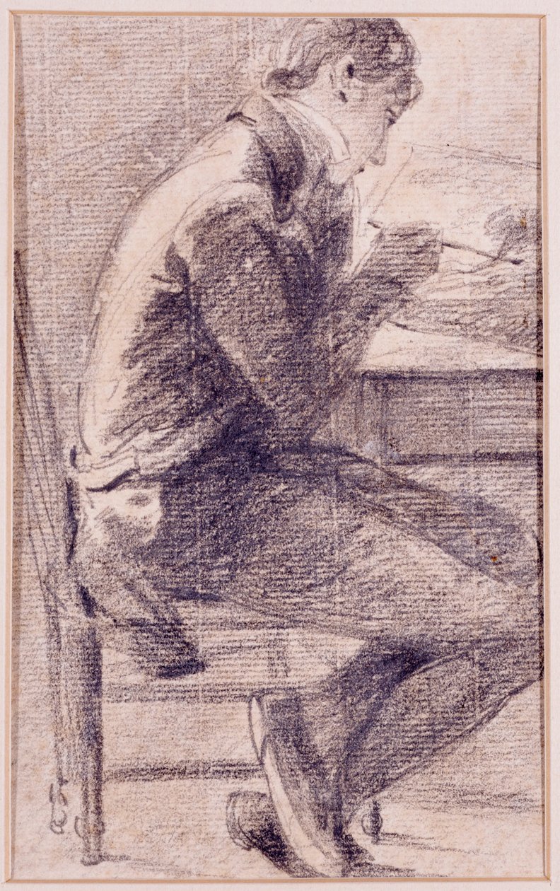 素描艺术家肖像，1801年 作者 约翰·康斯特勃
