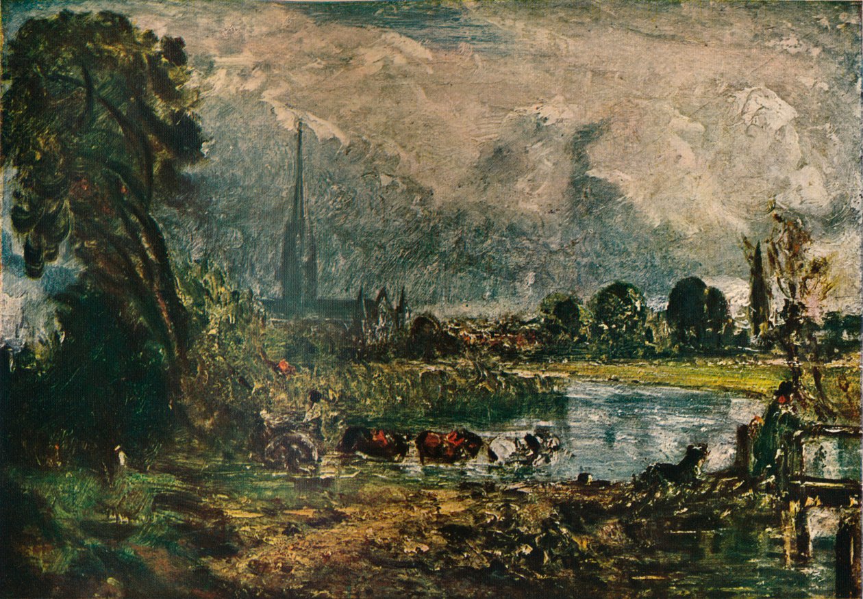 索尔兹伯里大教堂，c1829。 1911年 作者 约翰·康斯特勃