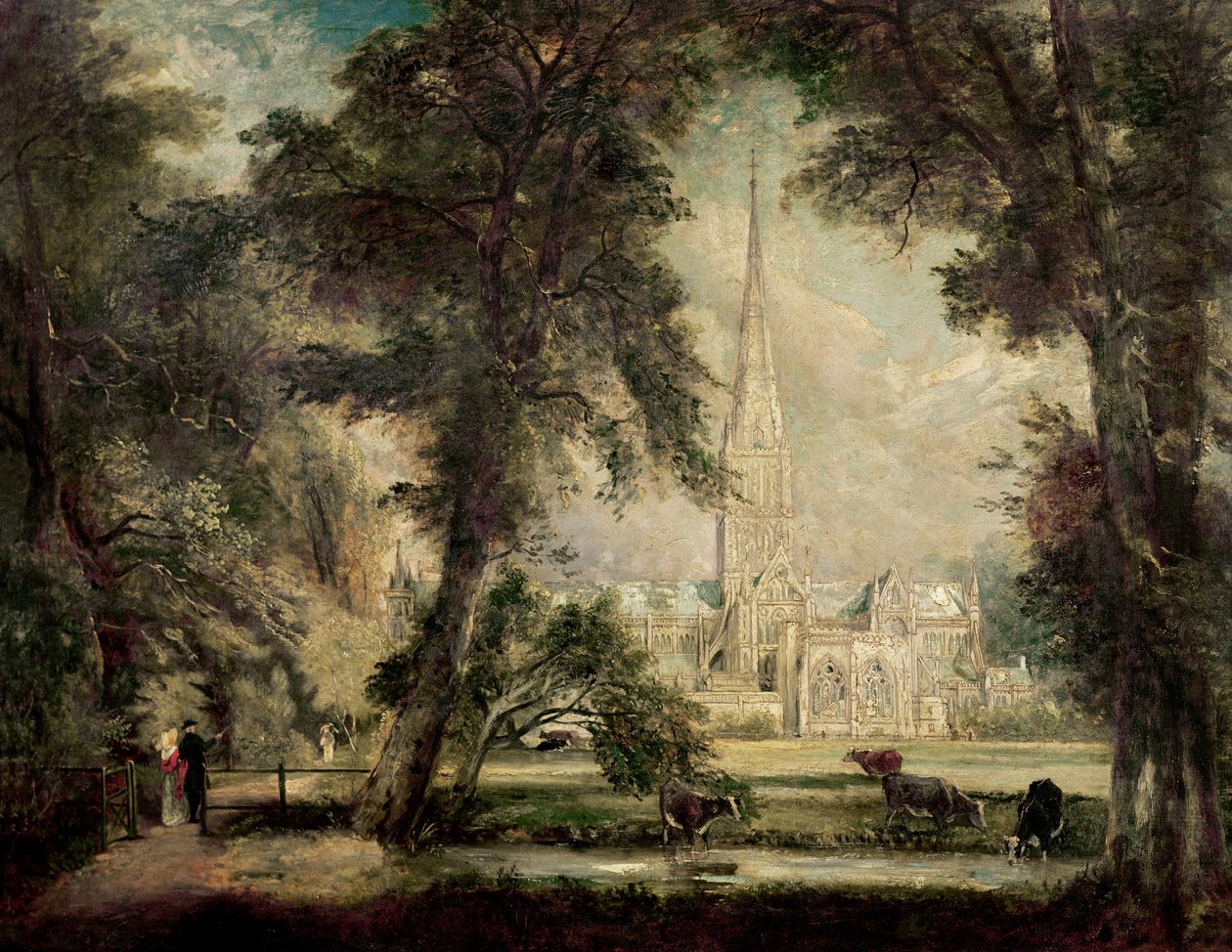 索尔兹伯里大教堂（Bishop&39;s Grounds），1822-23 作者 约翰·康斯特勃