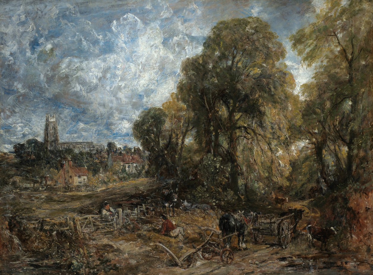 Stoke-by-Nayland，1836年。 作者 约翰·康斯特勃