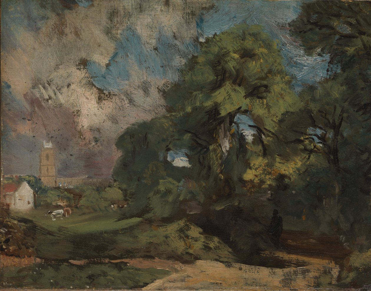Stoke-by-Nayland，c.1810-11 作者 约翰·康斯特勃