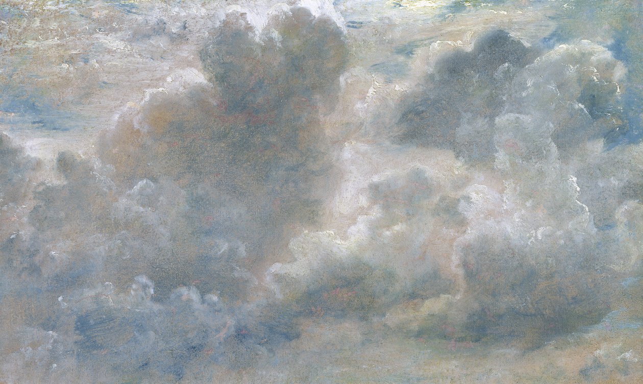 积云研究，1822年（纸上涂油） 作者 约翰·康斯特勃