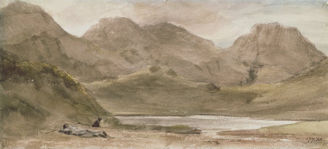 Sty Head Tarn，1800年10月12日 作者 约翰·康斯特勃