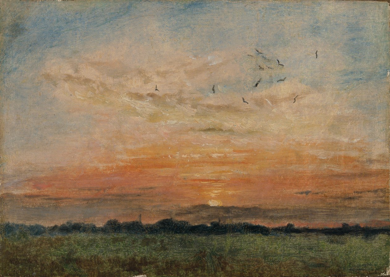 夕阳》，1796-1837 作者 约翰·康斯特勃