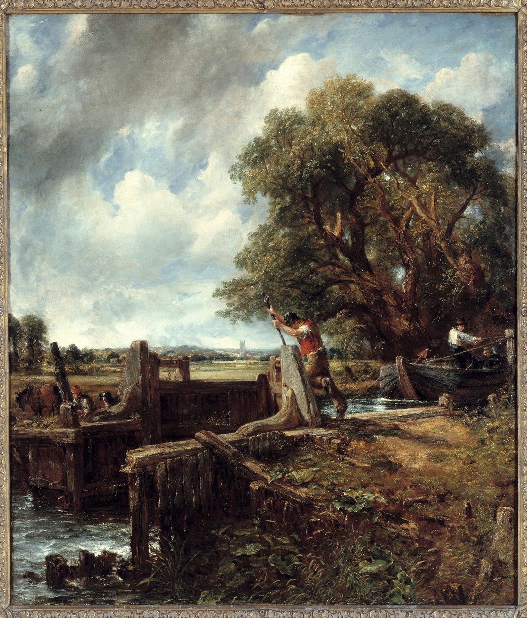 The lock. Painting by John Constable (1776-1837) 作者 约翰·康斯特勃