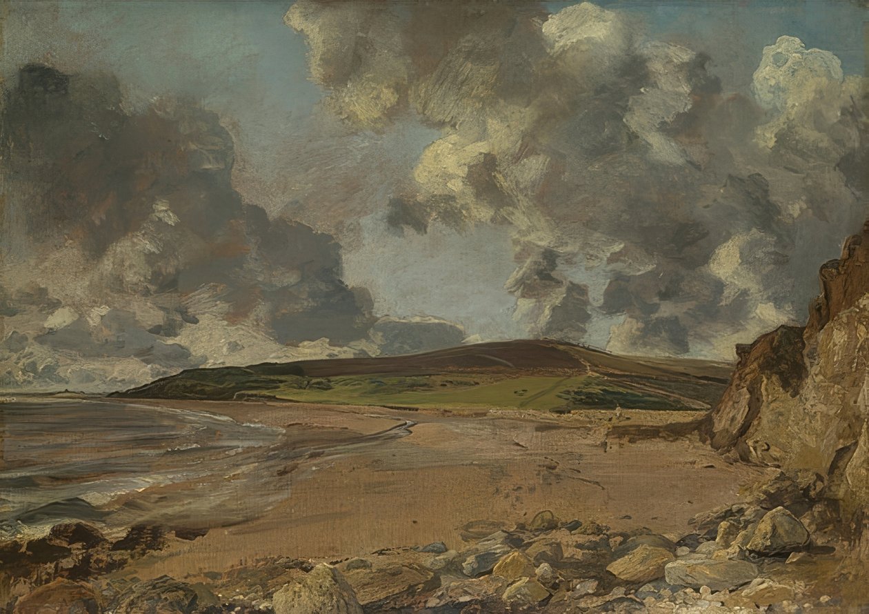 韦茅斯湾：Bowleaze Cove和Jordon Hill。 1816-17 作者 约翰·康斯特勃
