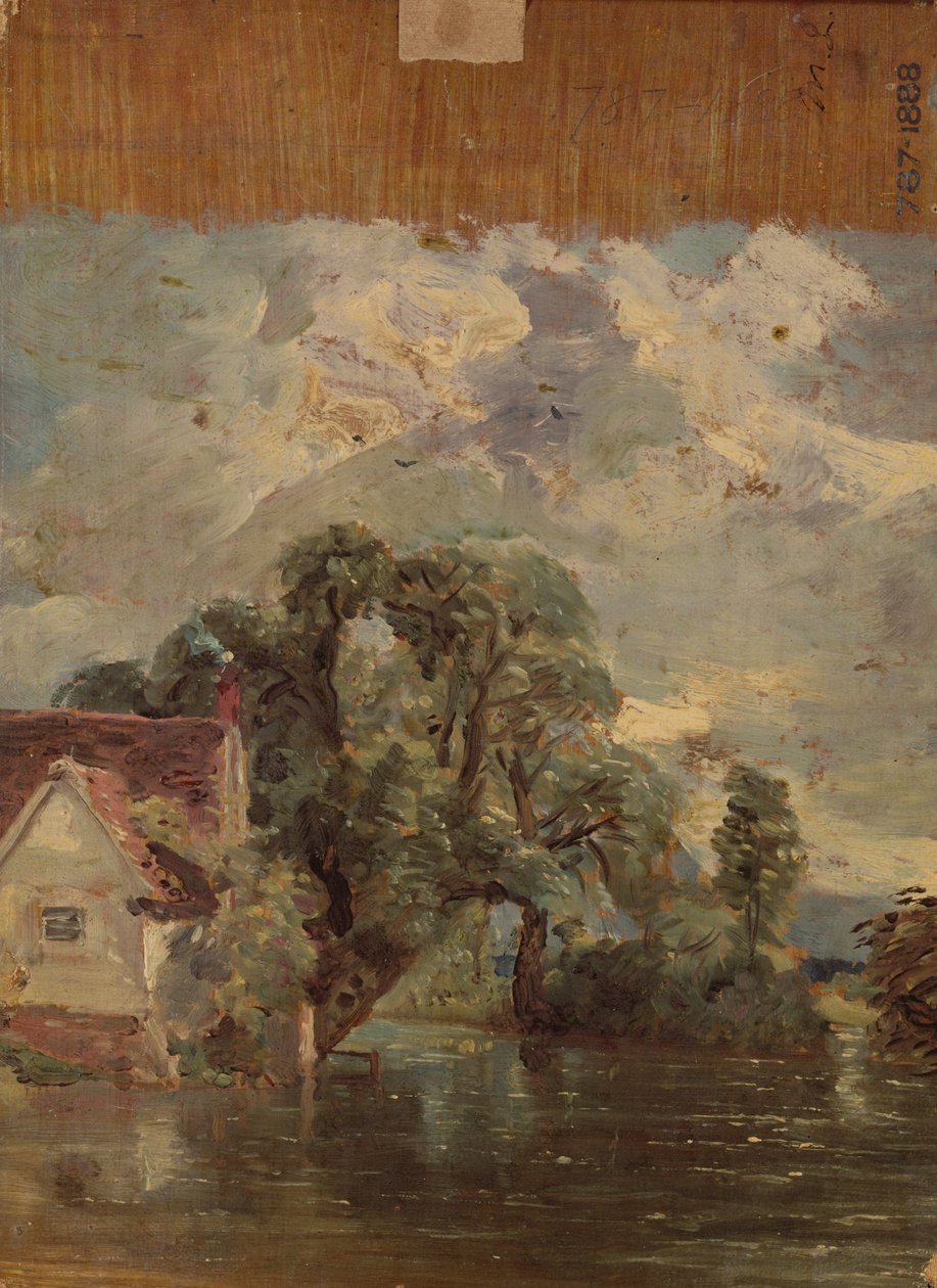 Willy Lots Cottage，靠近Flatford Mill 作者 约翰·康斯特勃