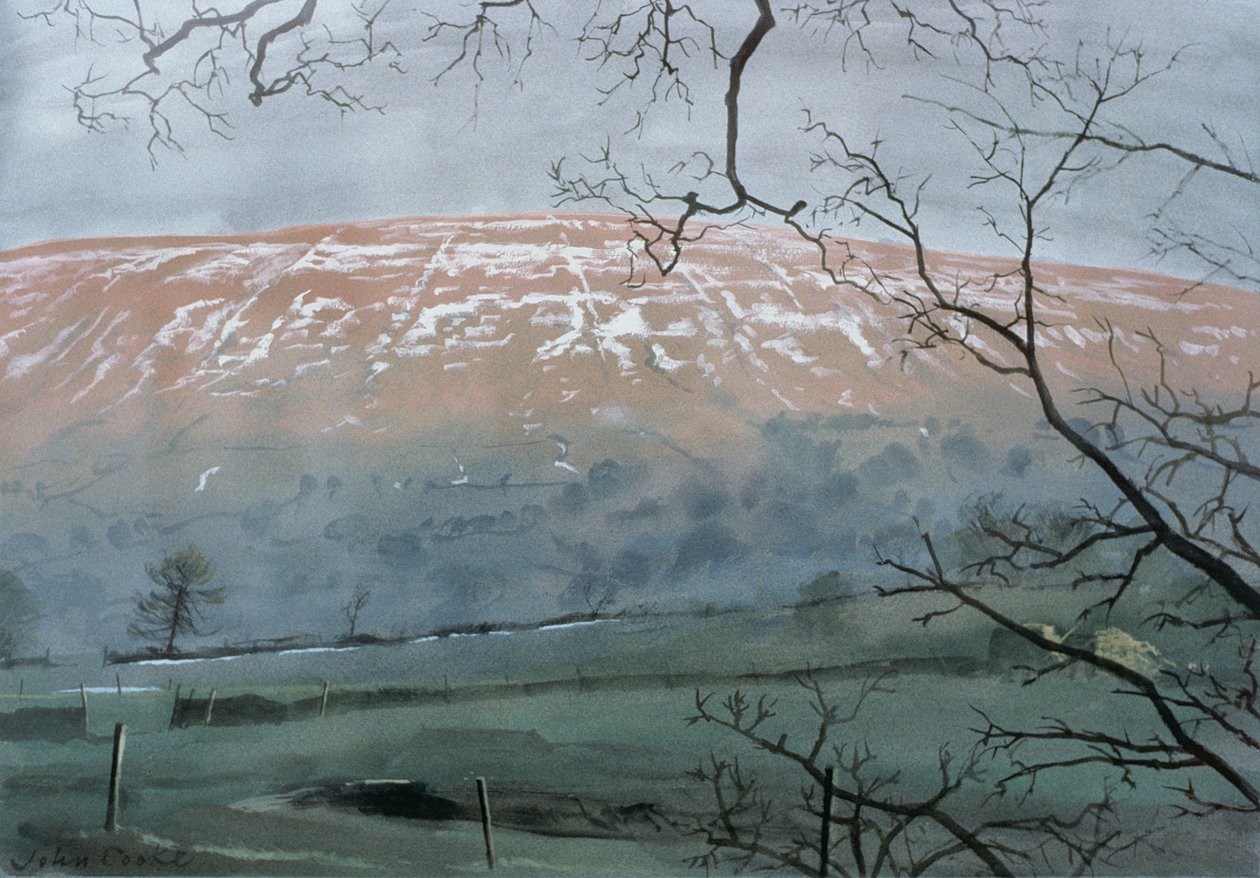 1991年12月的Rise Hill（水粉画） 作者 约翰·库克