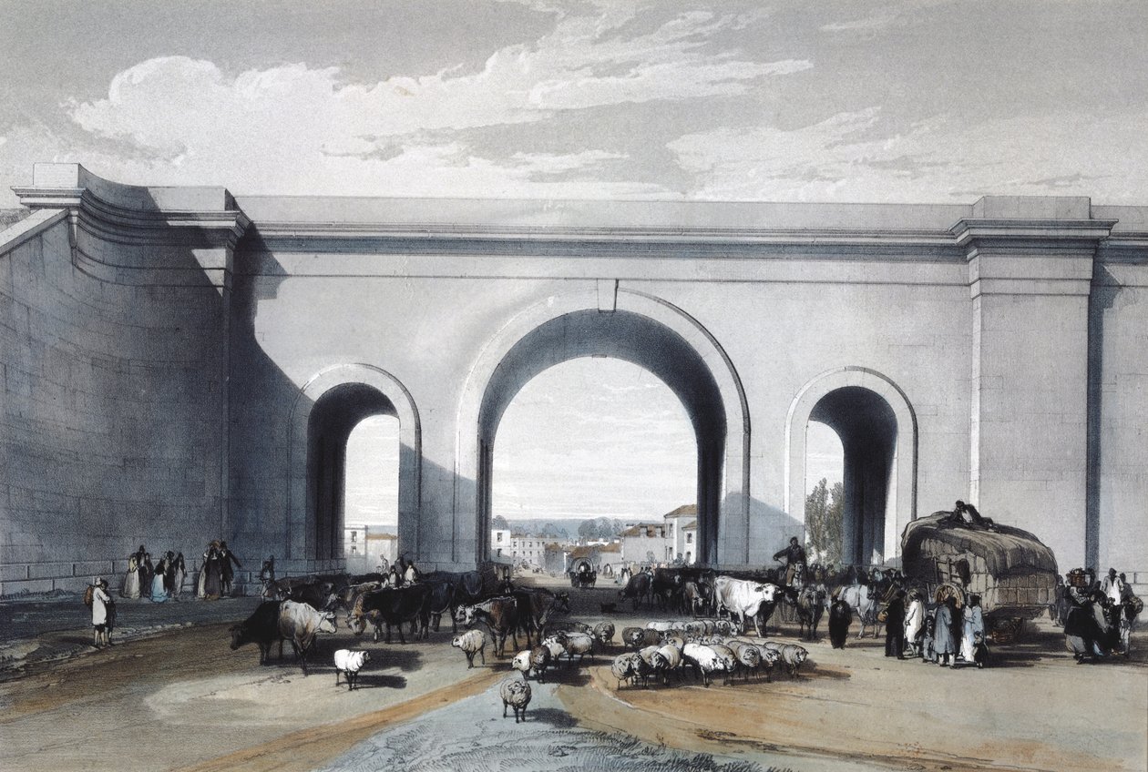 在Chippenham，威尔特郡的铁路桥，1846年 作者 约翰·库克·伯恩