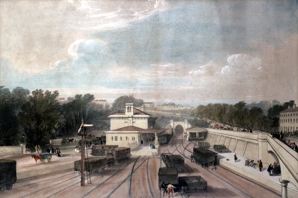 Tunbridge Wells火车站，肯特，1840年代 作者 约翰·库克·伯恩