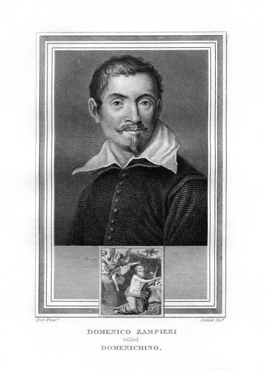 多米尼奇诺（Domenichino），意大利巴洛克时期的画家，1825年。 作者 约翰·科纳