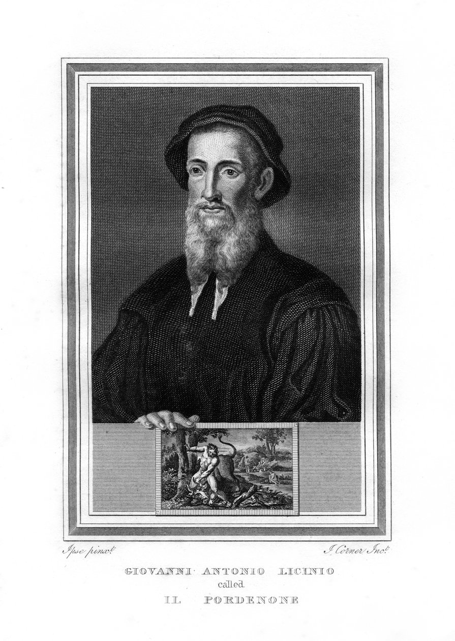 Il Pordenone，威尼斯画派的意大利画家，1825年。 作者 约翰·科纳