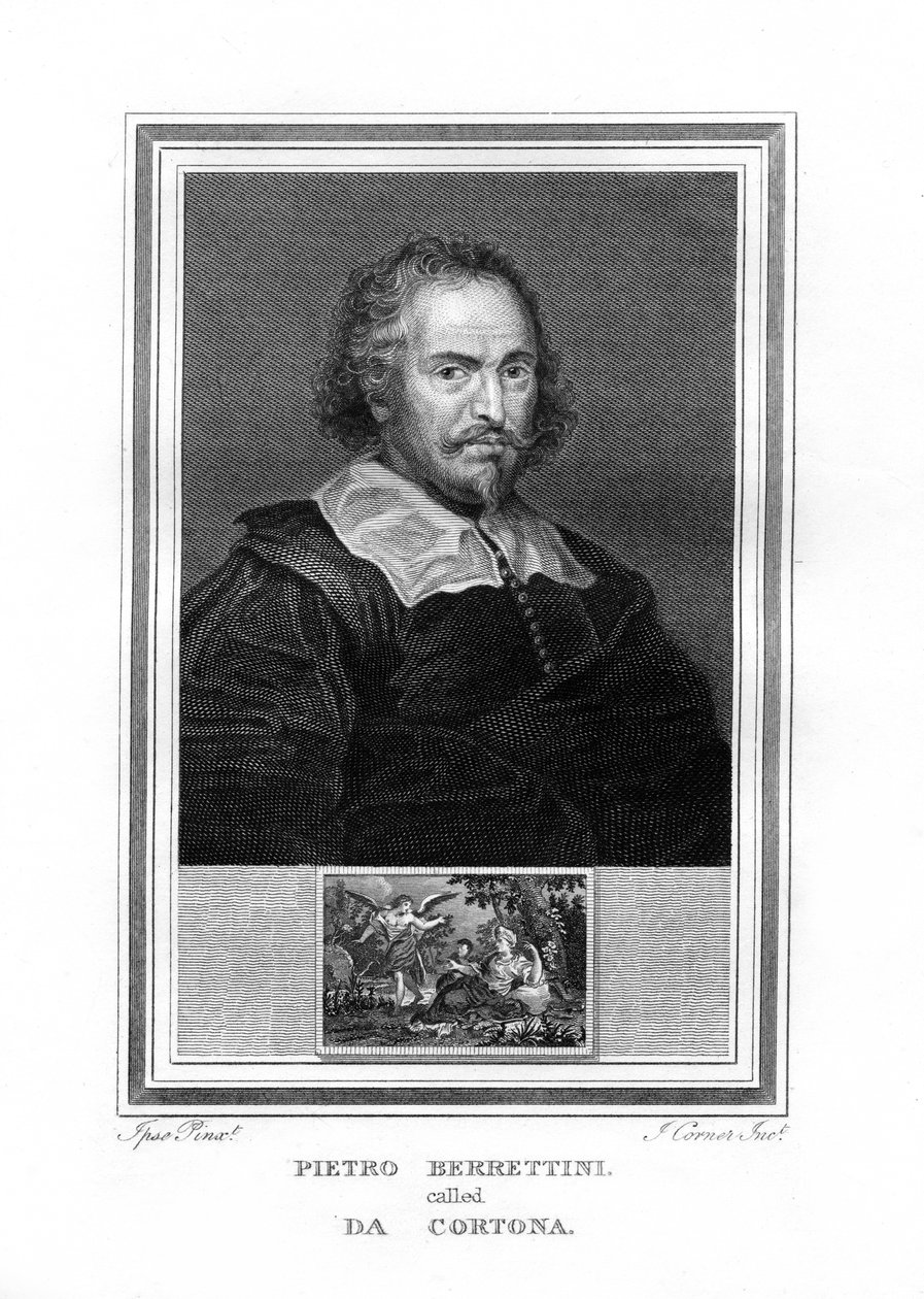 Pietro da Cortona，意大利巴洛克画家，1825年。 作者 约翰·科纳