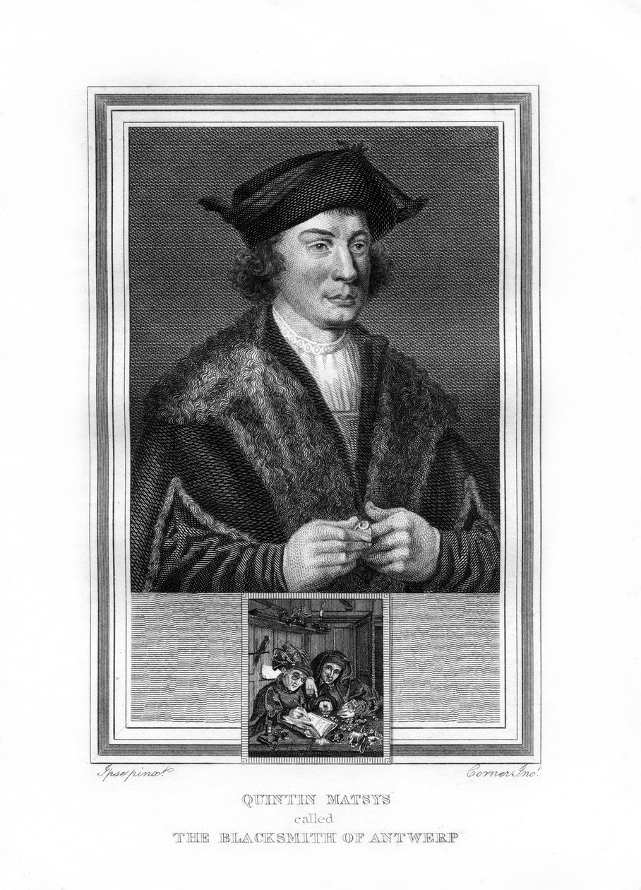 Quentin Matsys，佛兰德传统画家，1825年。 作者 约翰·科纳