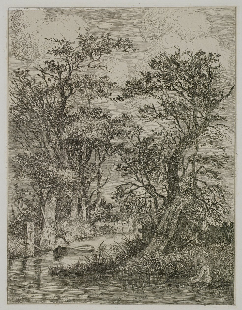 Riverscene，酒吧。作者：J。＆W。Freeman，1821年 作者 约翰·克罗姆