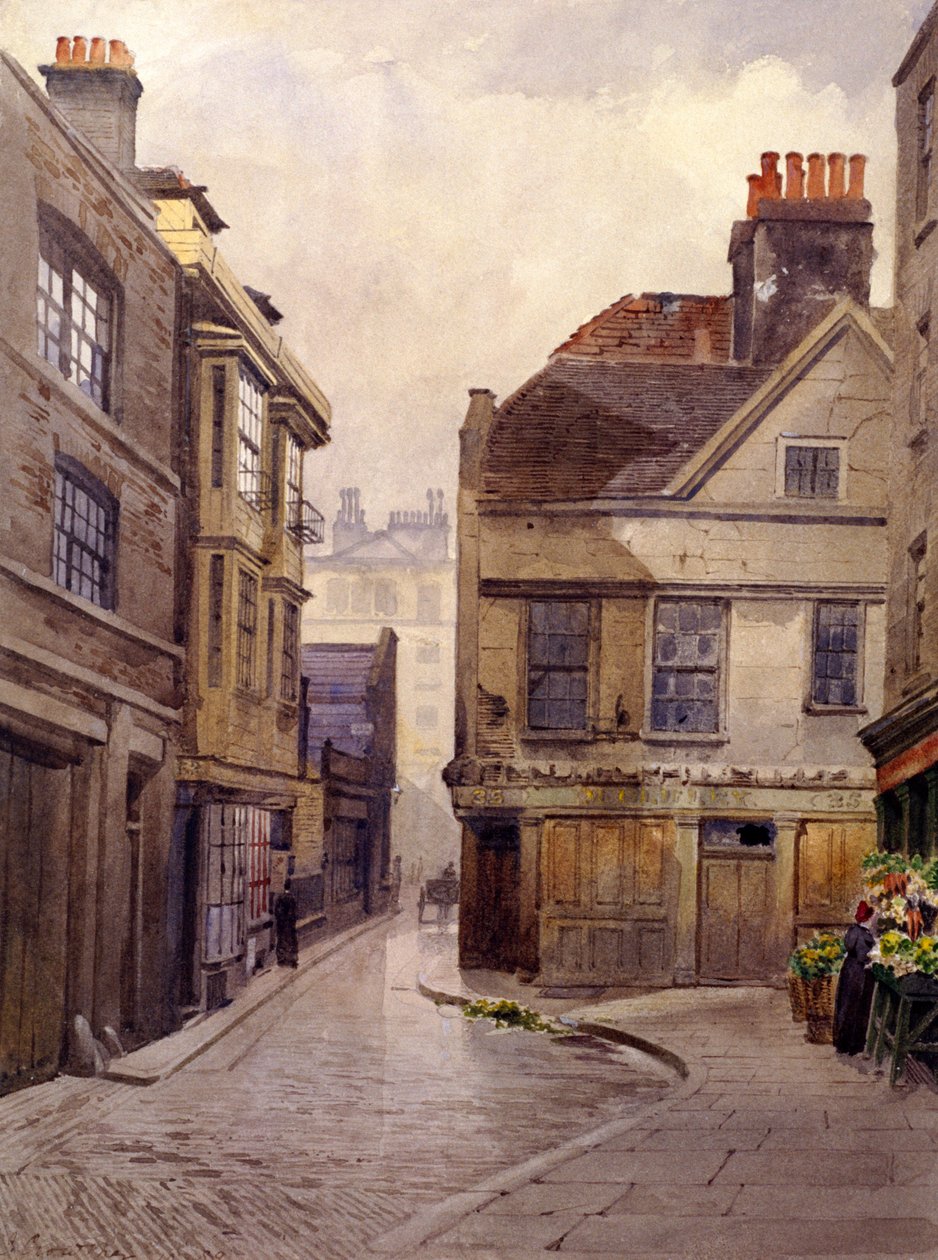 伦敦Bartholomew Close, 1889年 作者 约翰·克劳瑟