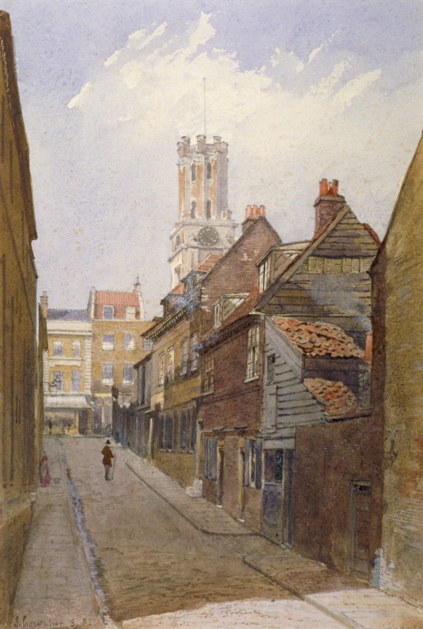 伦敦Stepney的Chigwell Hill，1881年 作者 约翰·克劳瑟