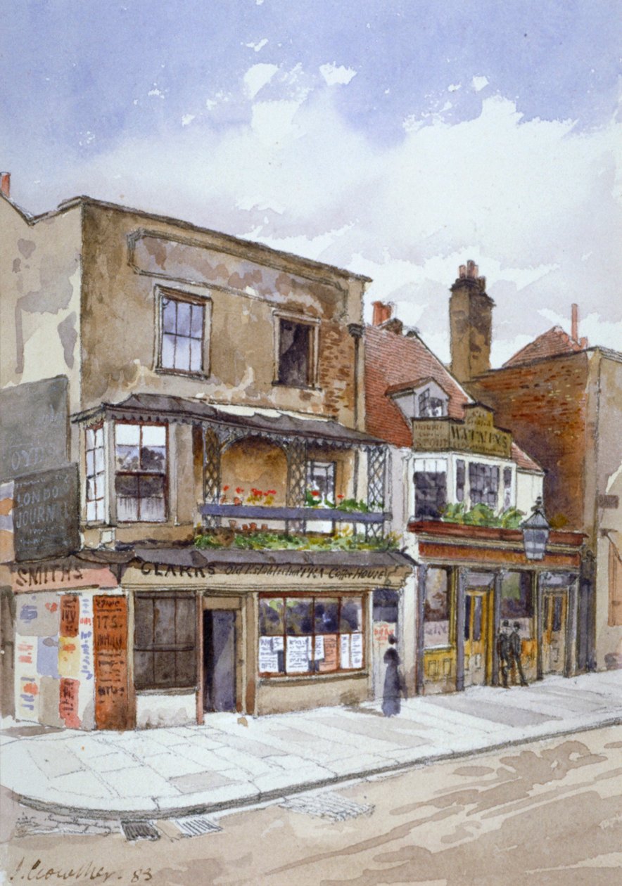 伦敦切尔西Cheyne Walk和Lawrence Street的角落，1883年 作者 约翰·克劳瑟