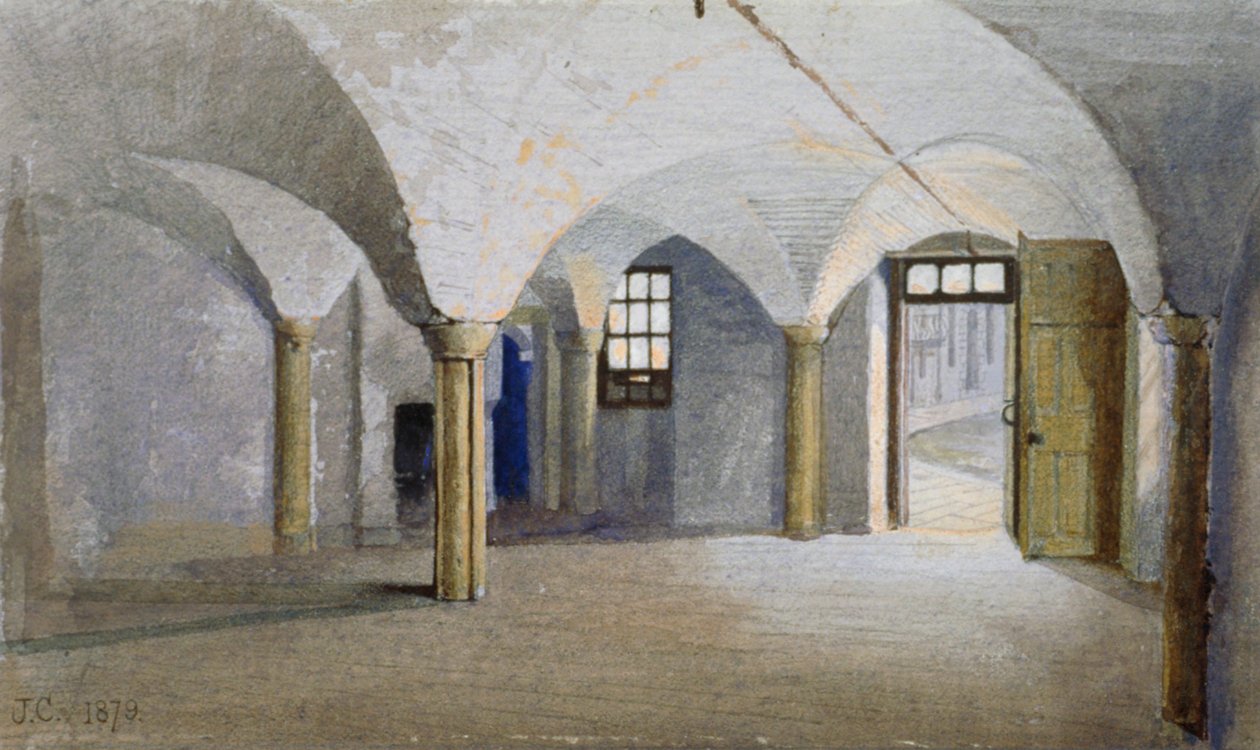 伦敦南华克区博罗高街的王座监狱内景，1879年 作者 约翰·克劳瑟