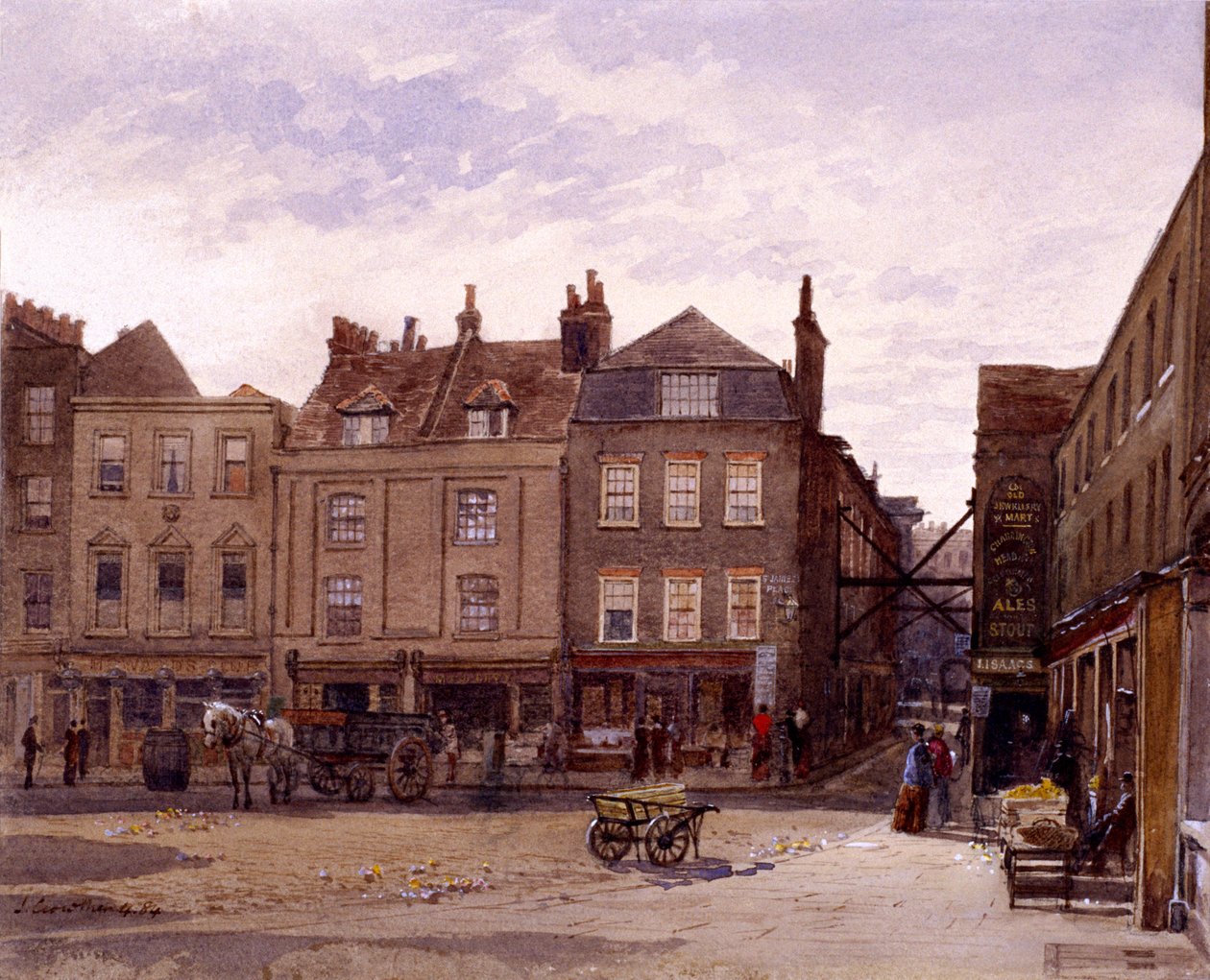 圣詹姆斯广场，Aldgate，1884年 作者 约翰·克劳瑟