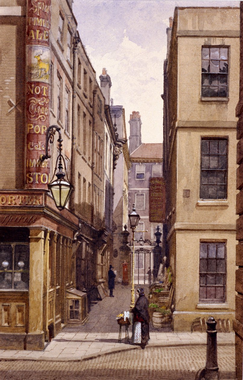 伦敦Devereux Court的雄鹿公馆，1887年 作者 约翰·克劳瑟