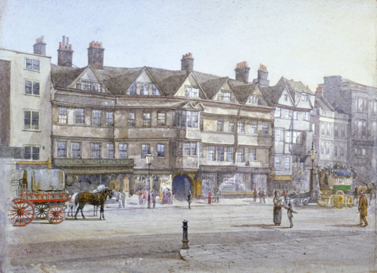 Staple Inn, 伦敦, 1882 作者 约翰·克劳瑟