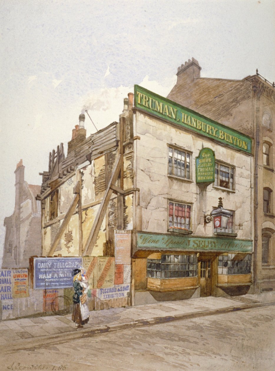 筛子公馆，教堂街，Minories，伦敦，1886年 作者 约翰·克劳瑟