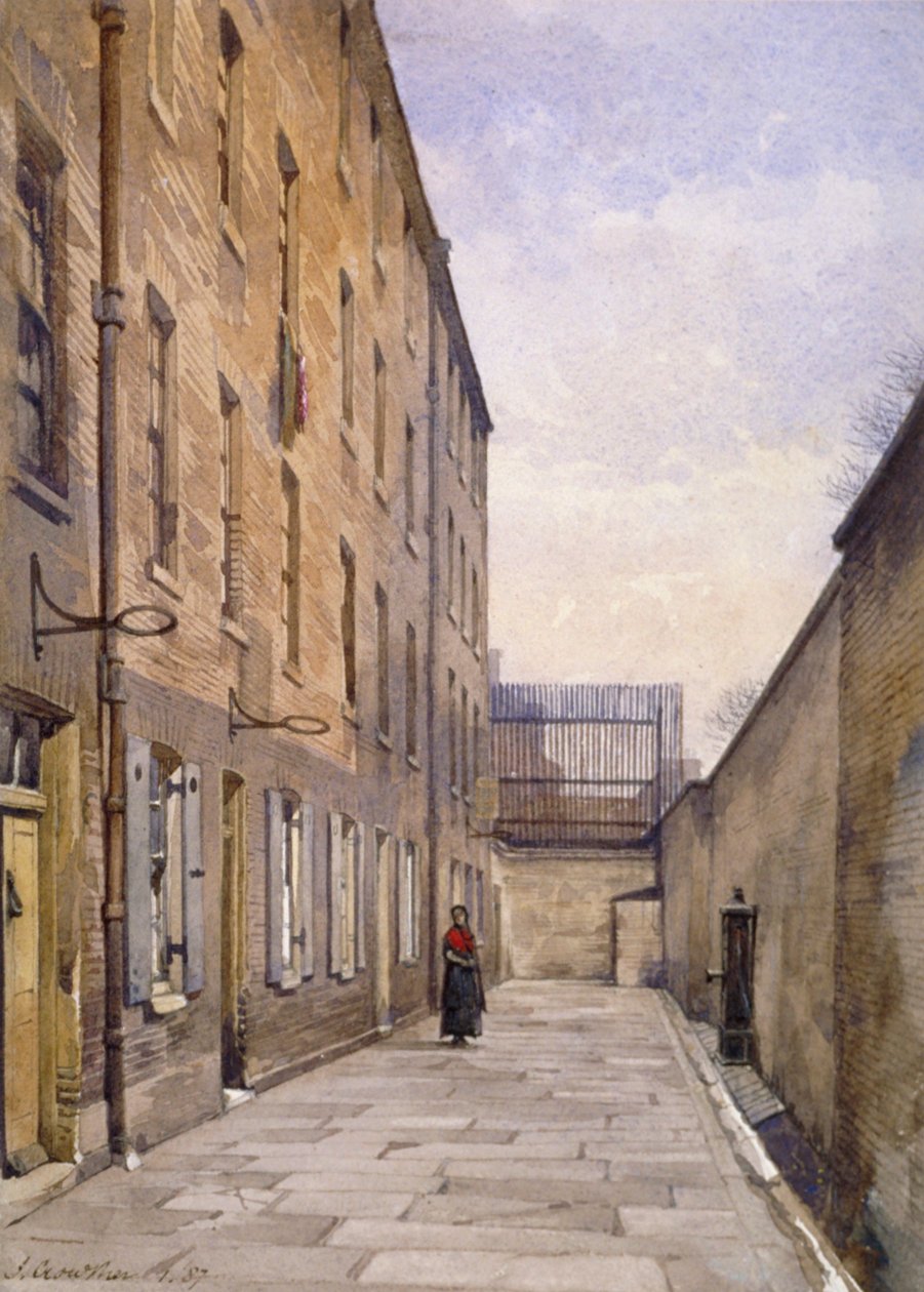 伦敦南华克Marshalsea广场景观，1887年 作者 约翰·克劳瑟