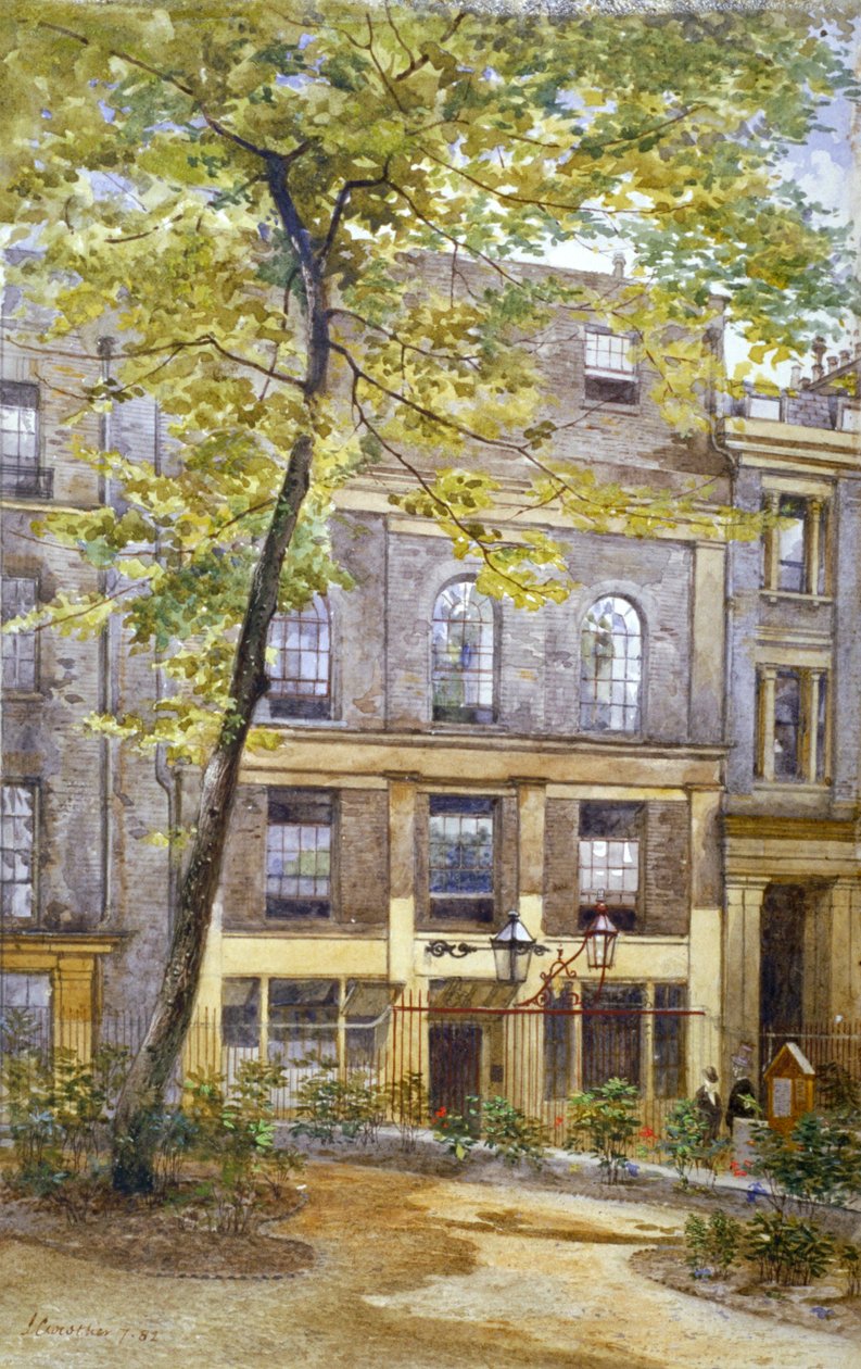 伦敦市圣彼得胡同的伍尔帕克酒馆景观，1882年 作者 约翰·克劳瑟