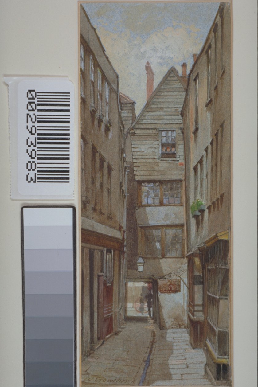 查看约克咖啡馆，主教法院，Chancery Lane，1880年 作者 约翰·克劳瑟