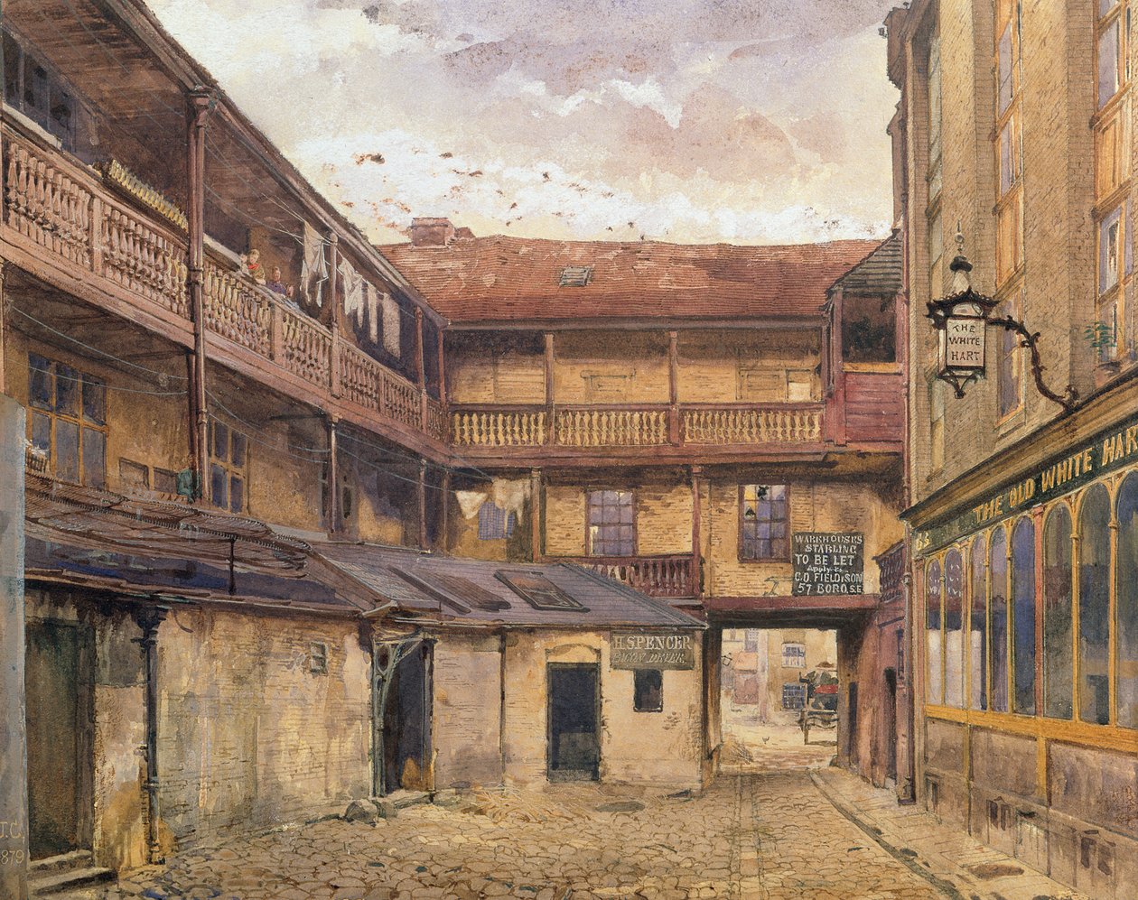 White Hart Inn，Southwark，1879 作者 约翰·克劳瑟