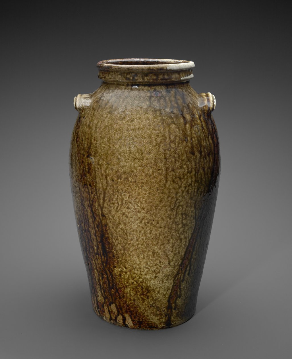 坛子c。 1850-1883年（碱性釉面陶瓷） 作者 约翰·戴维斯（John Davis）豹