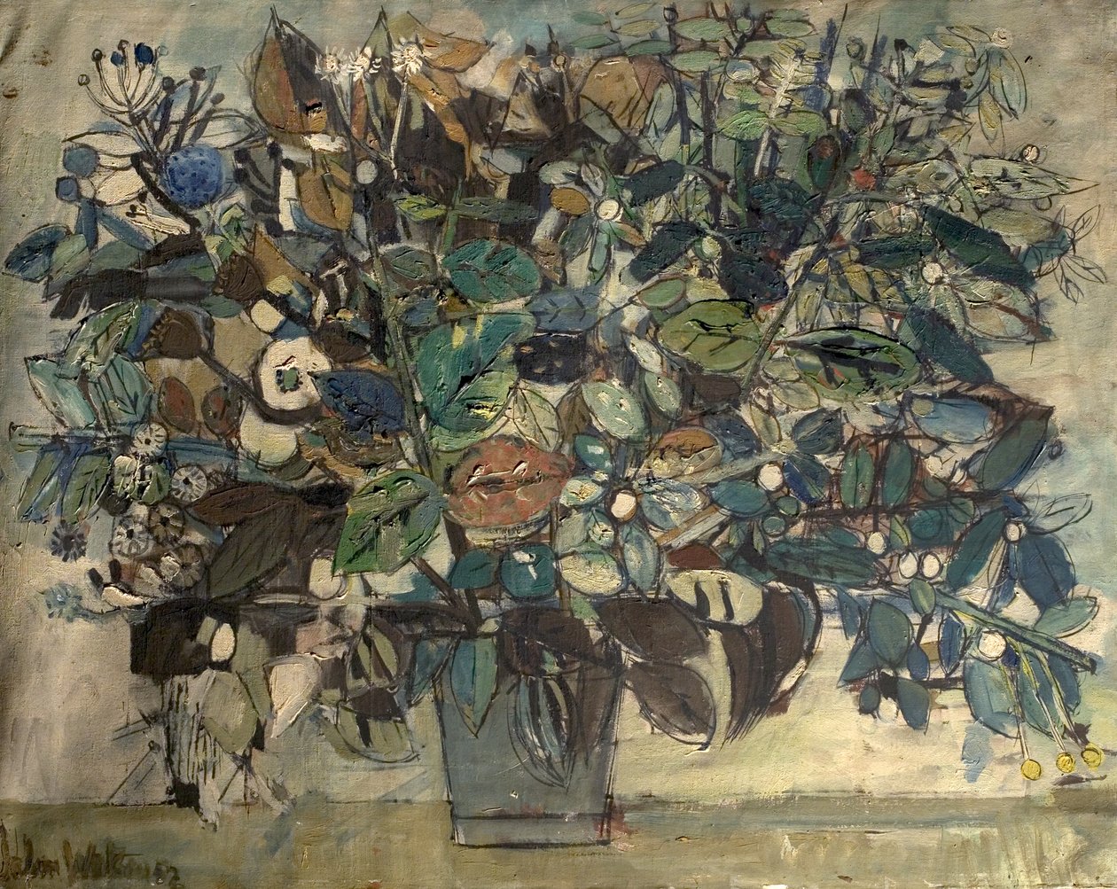 花卉研究，秋季，1952年 作者 约翰·道森·沃森