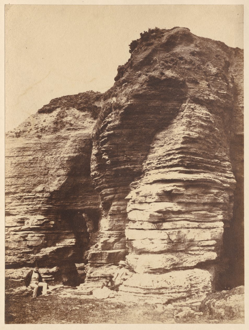 在托基英格兰附近的利弗米德的岩石，c。 1852年。 作者 约翰·迪尔温·莱维林