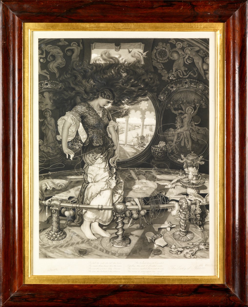 沙洛特夫人（mezzotint） 作者 约翰·道格拉斯·米勒