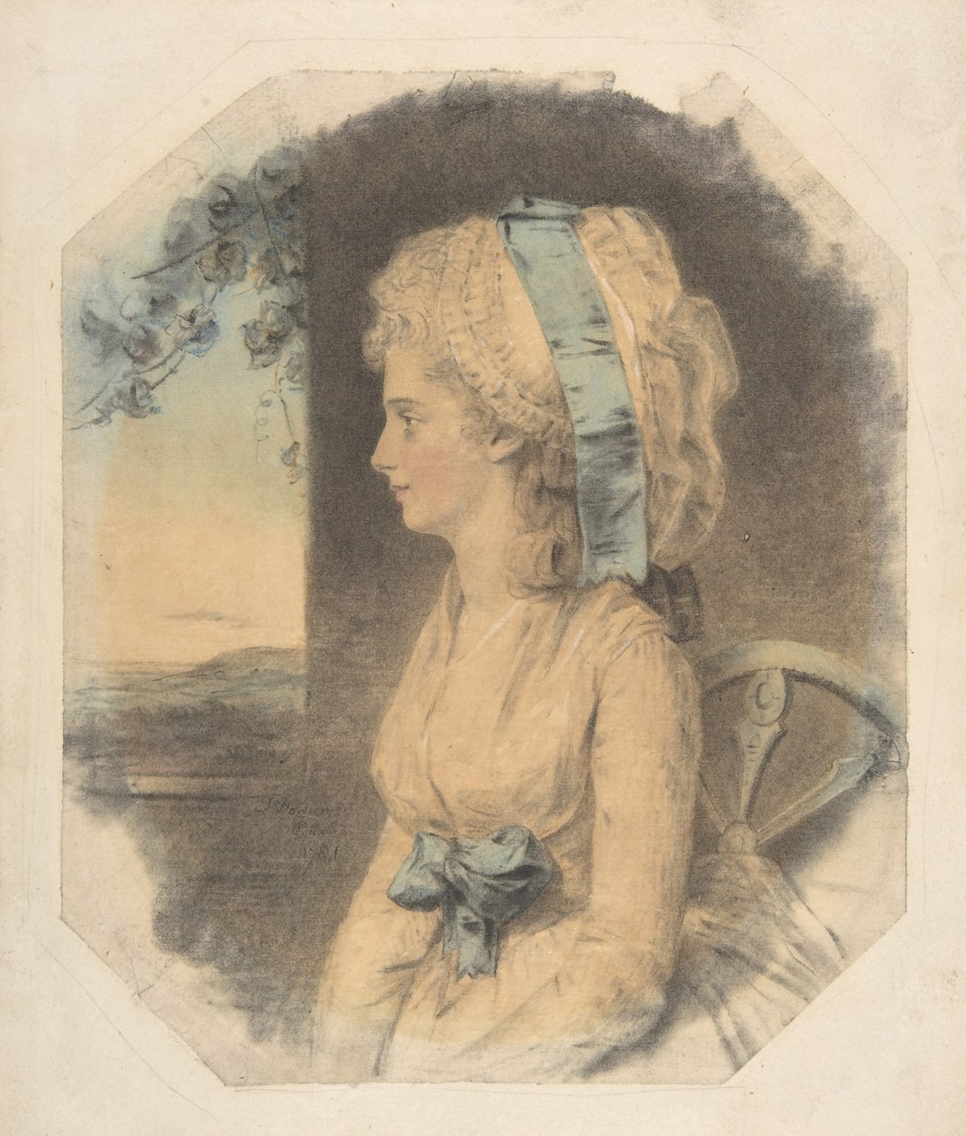 Mary Cruikshank小姐，James Cruikshank的唯一妹妹，1781年。 作者 约翰·唐曼