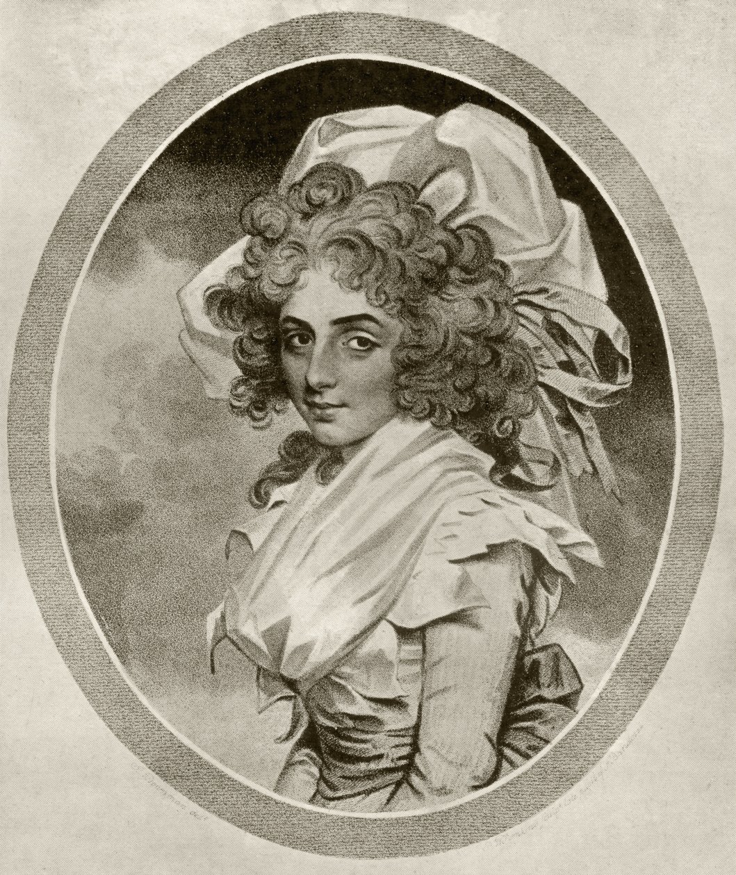 Sarah Siddons，由Peltro W. Tomkins雕刻，来自Alfred Whitman撰写的“The Print-Collector&39;s Handbook”，由George Bell und Sons出版，1901年 作者 约翰·唐曼
