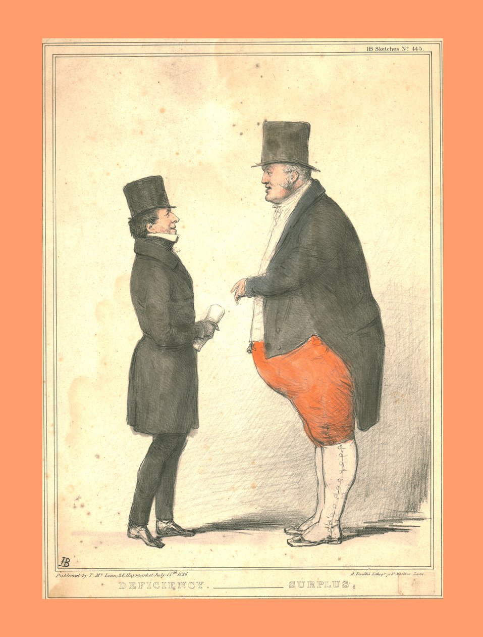 不足。 -盈余，1836年。 作者 约翰·道尔