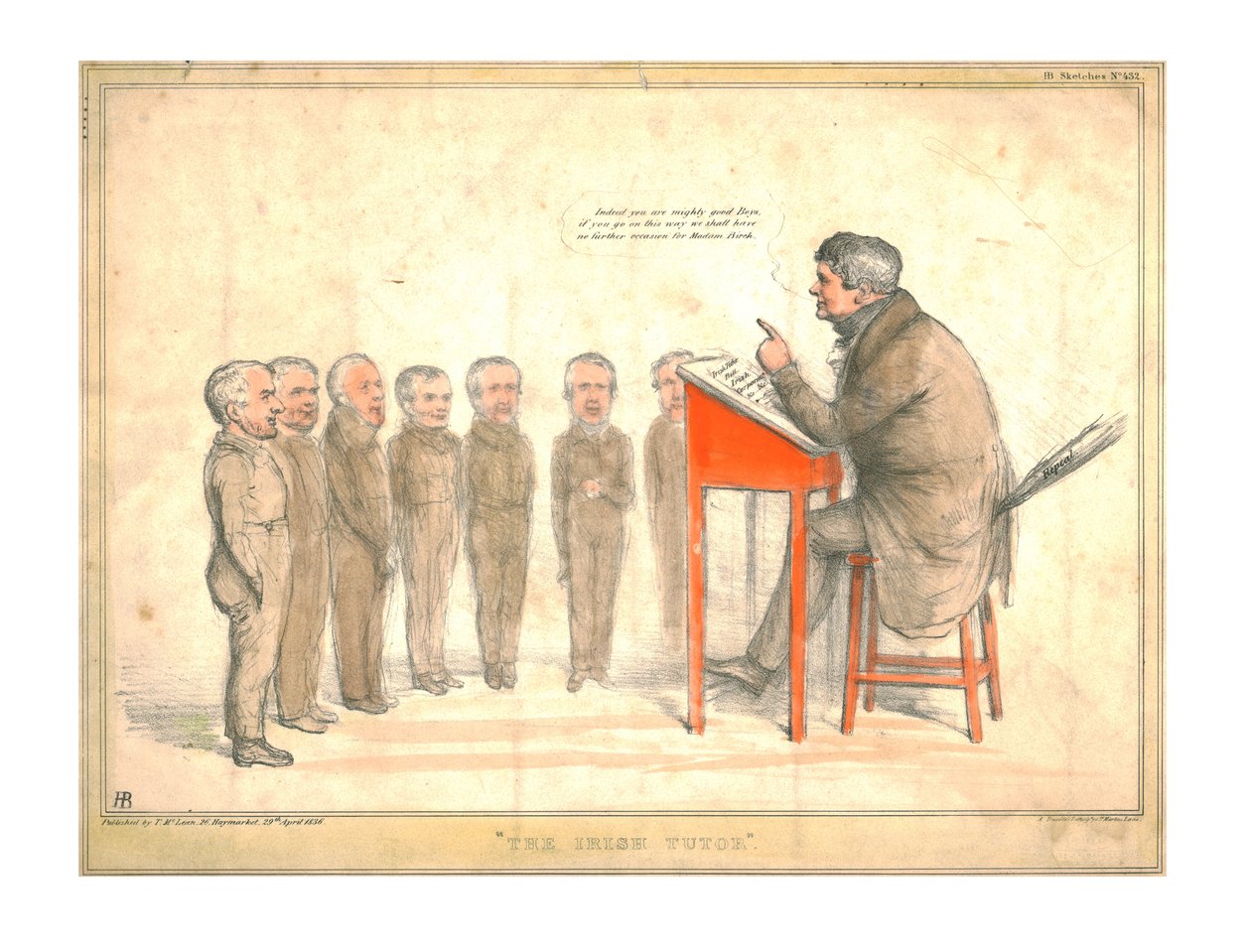 爱尔兰家教，1836年。 作者 约翰·道尔