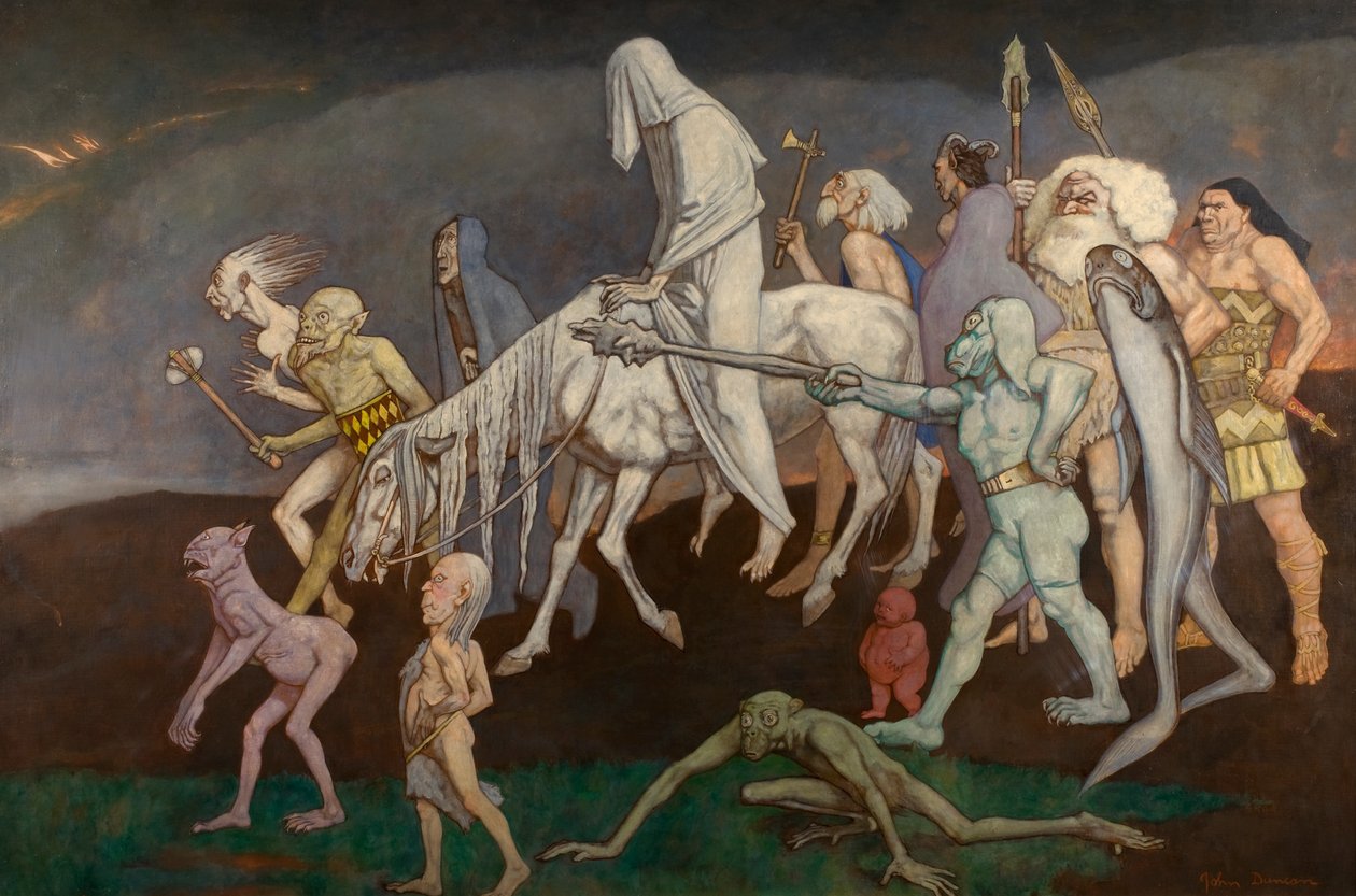 The Fomors（或世界上的邪恶力量），约1939年（蛋彩画） 作者 约翰邓肯