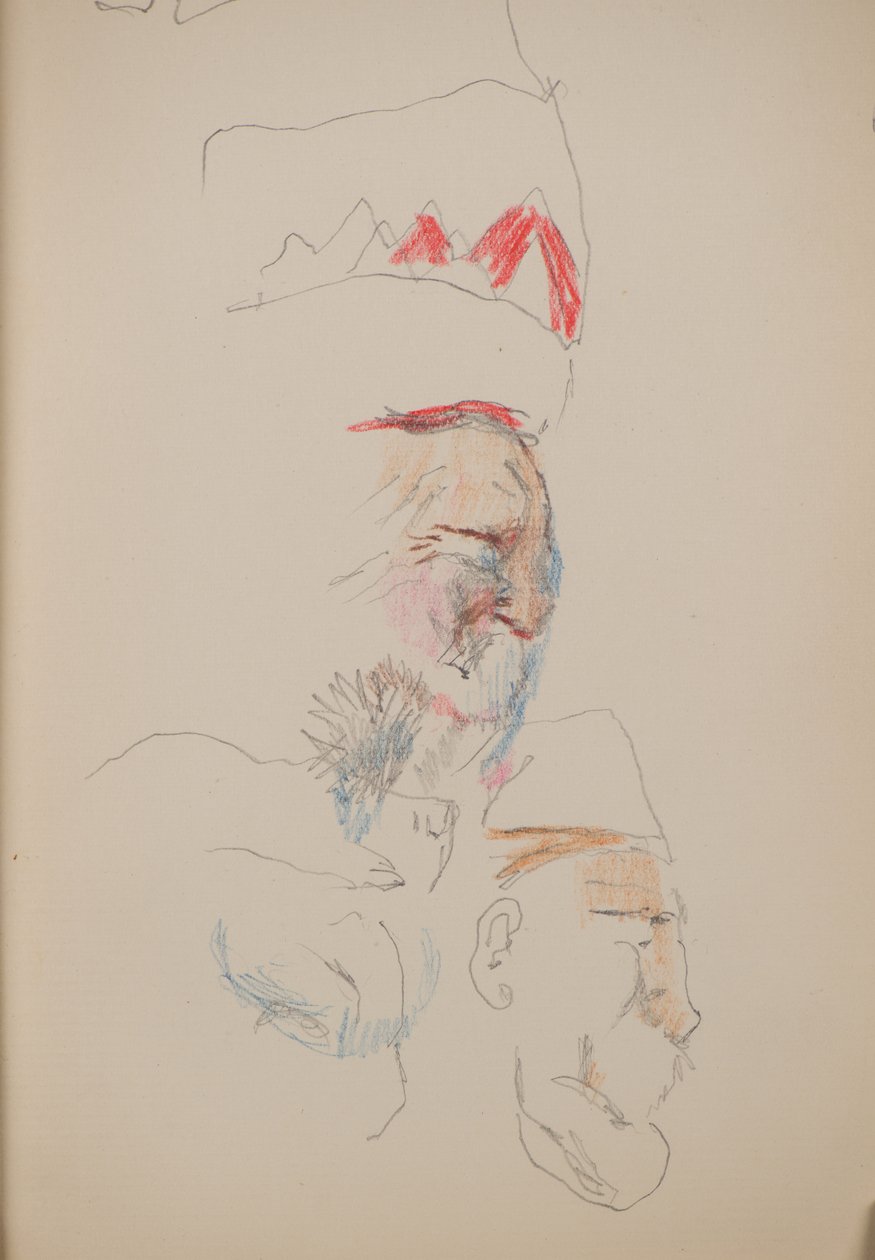 Untitled [Profile faces] (pencil) 作者 约翰邓肯